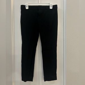 Banana Republic Solid Black Business Casual Copped Pants Size 6